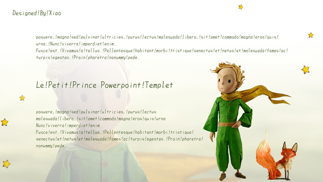 小王子Le Petit Prince主题PPT模板