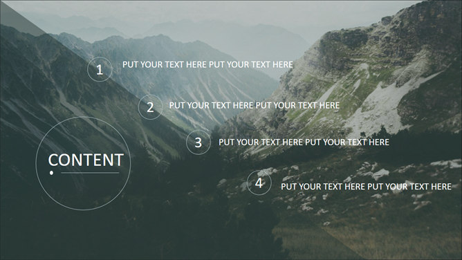 壮丽山河 雄伟山峰PPT模板