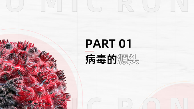 奥密克戎病毒防控PPT手册模板
