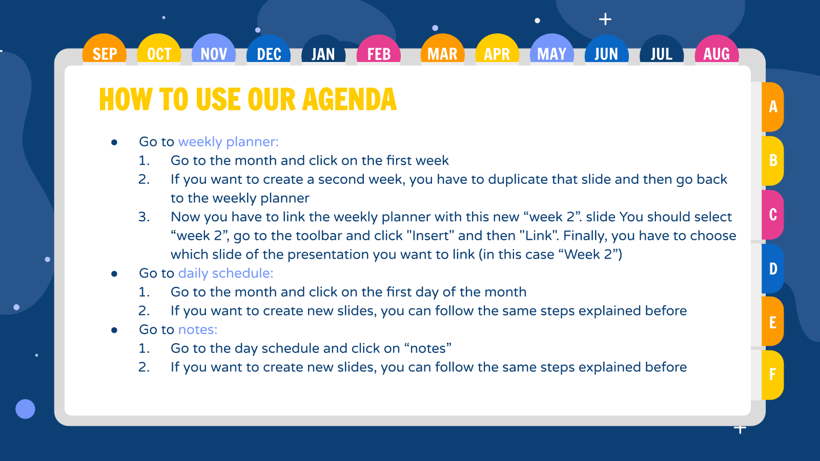 Aream interactive planner PPT模板
