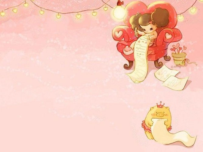 12款小清新可爱PPT背景