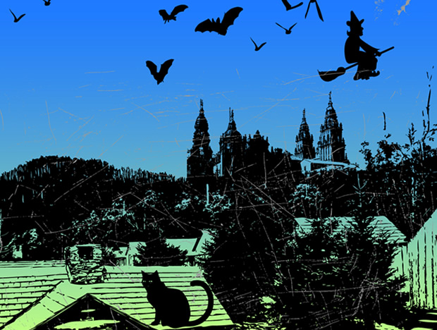 两套精美万圣节PPT模板合集