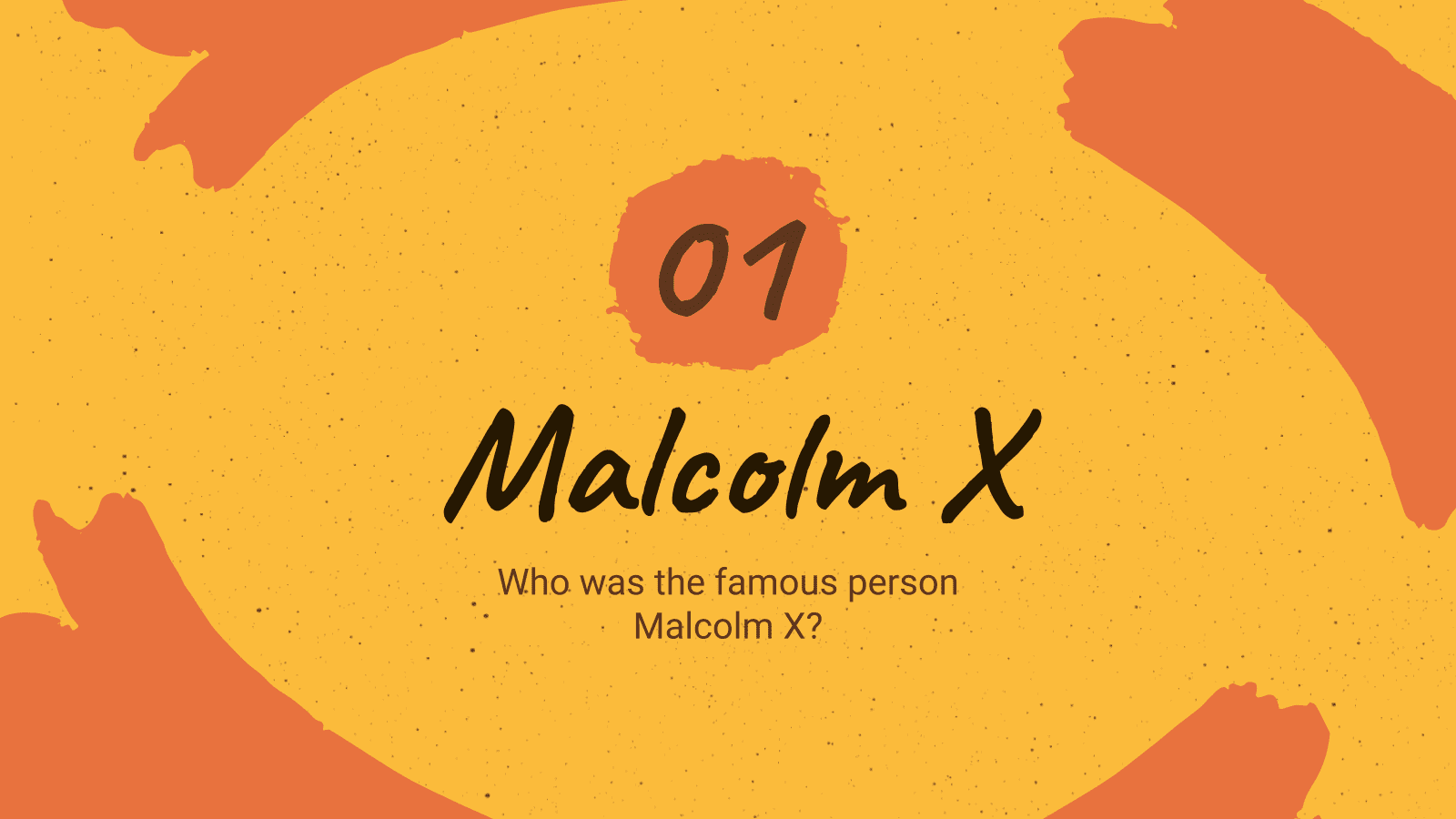 Malcolm X传记PowerPoint模板
