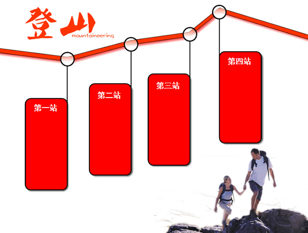 登山爱好者PPT模板[原创]