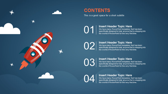 书本火箭星球卫星主题PPT模板