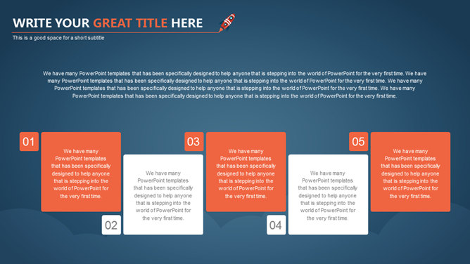 书本火箭星球卫星主题PPT模板