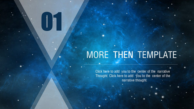 精美宇宙星空PPT模板