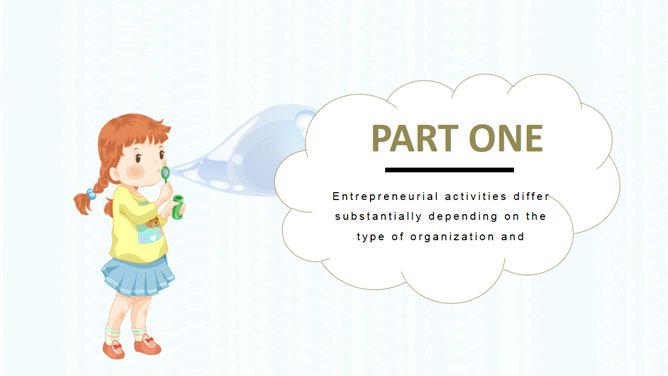 可爱卡通儿童节快乐PPT模板