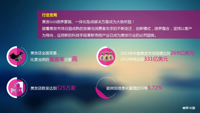 美发行业信息平台推广PPT
