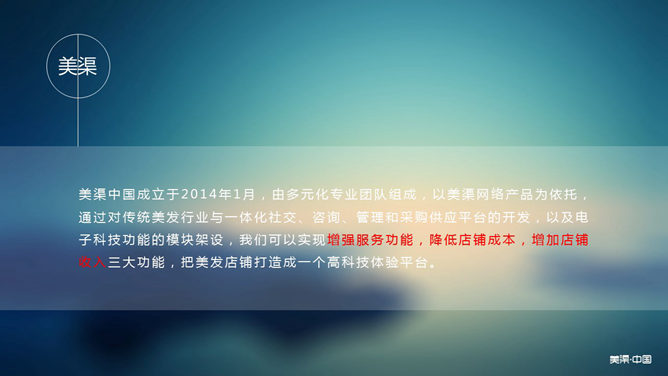 美发行业信息平台推广PPT
