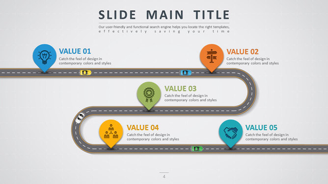 创意公路主题PPT设计模板