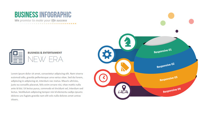 立体球形项目展示PPT图形