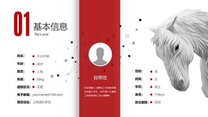 创意竞聘述职PPT模板