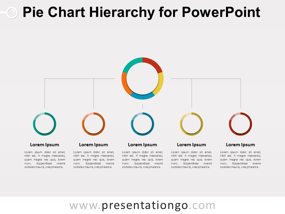 饼图PowerPoint的层次结构