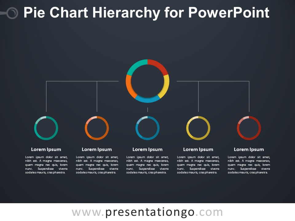 饼图PowerPoint的层次结构