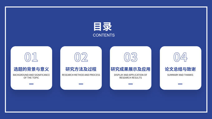 蓝色大气毕业论文答辩