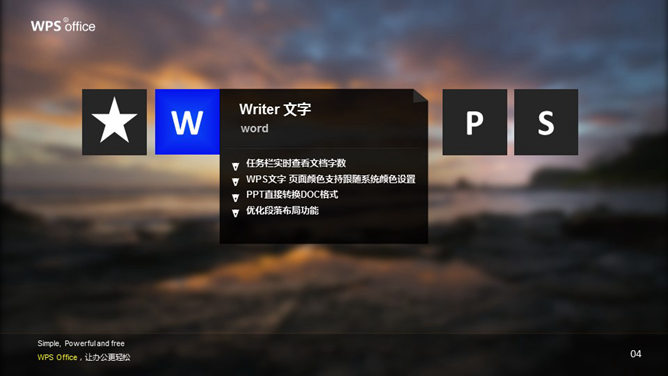 时尚虚化背景幻灯片模板