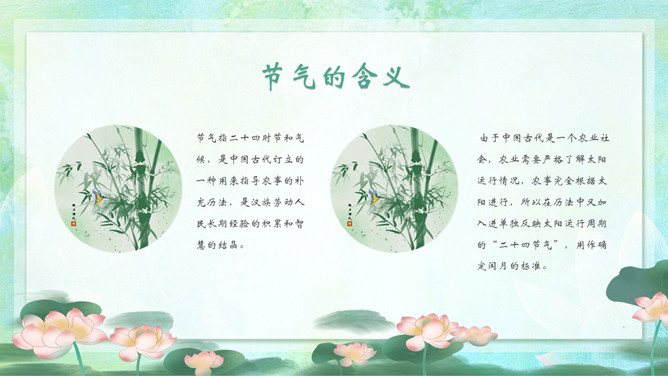 荷花二十四节气PPT模板