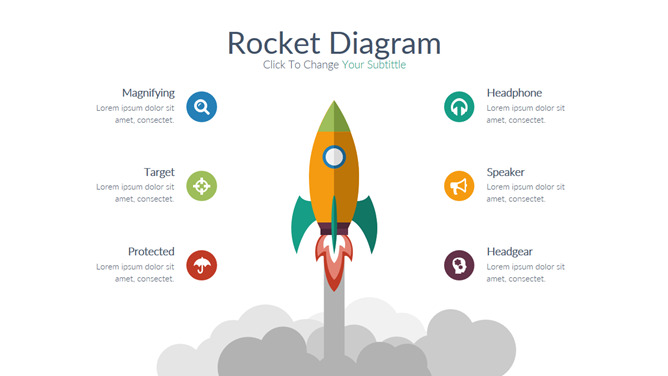火箭发射项目展示PPT图表