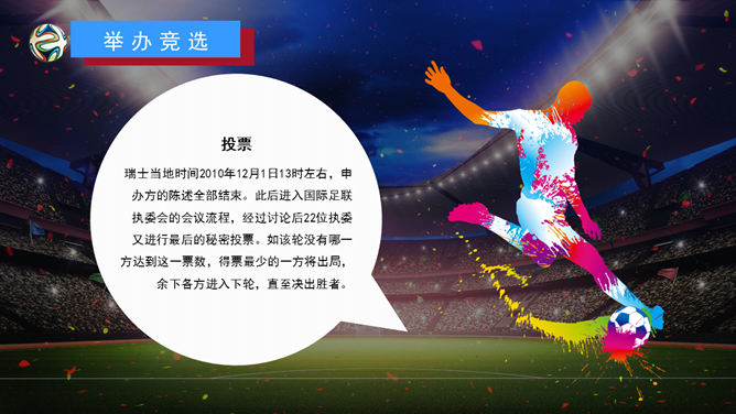 激情世界杯足球PPT模板