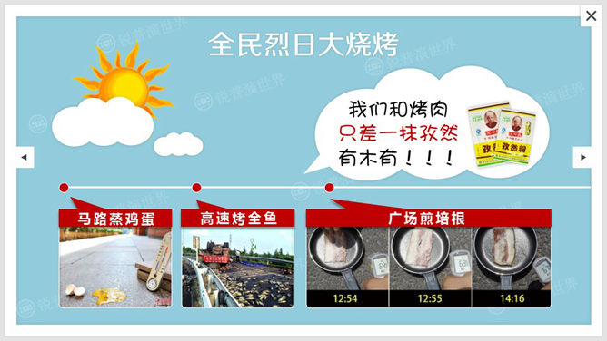 《夏日大考验》炎热夏季主题PPT