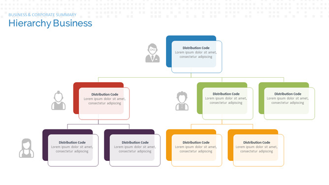 简洁组织架构图PPT模板