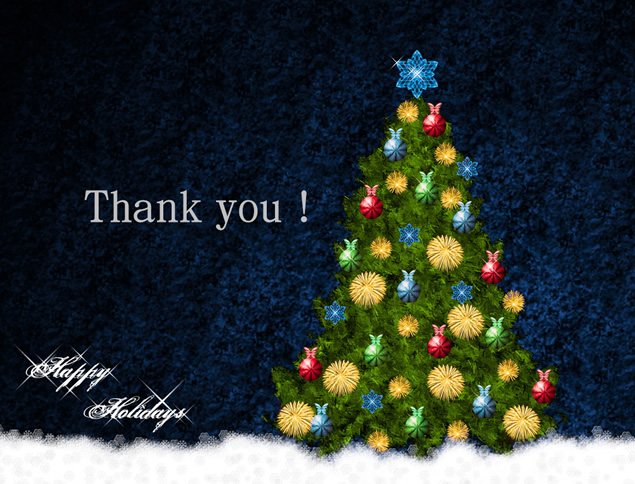 漂亮的圣诞树――Merry Christmas圣诞节PPT模板