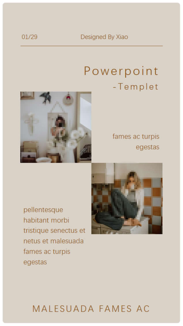  ins风便签书签PPT模板