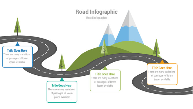 公路形态关键时间节点PPT模板
