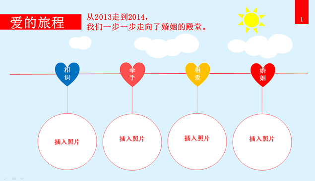 爱的旅程――婚礼现场PPT模板