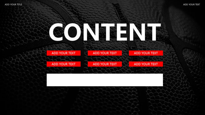 NBA篮球主题PPT模板