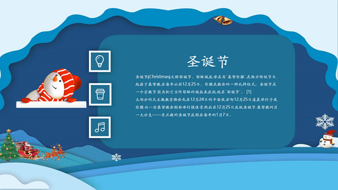 圣诞老人圣诞节快乐PPT模板