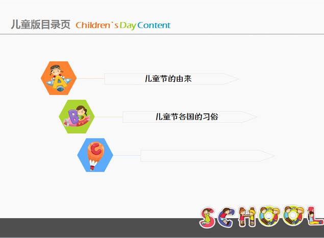 欢乐儿童节简洁风格PPT模板