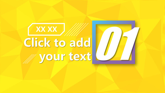 炫彩低多边形通用PPT模板