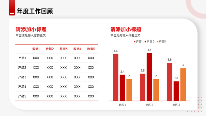 红色简约商务风工作总结