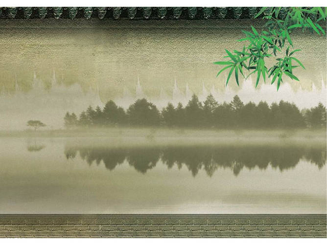 11张水墨画PPT背景图片