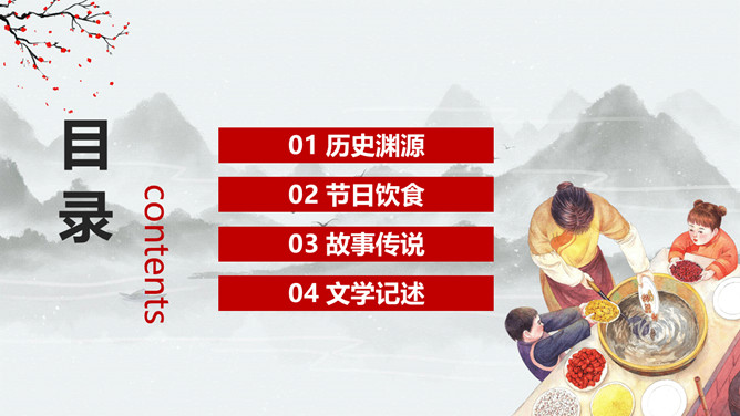 过了腊八就是年PPT模板