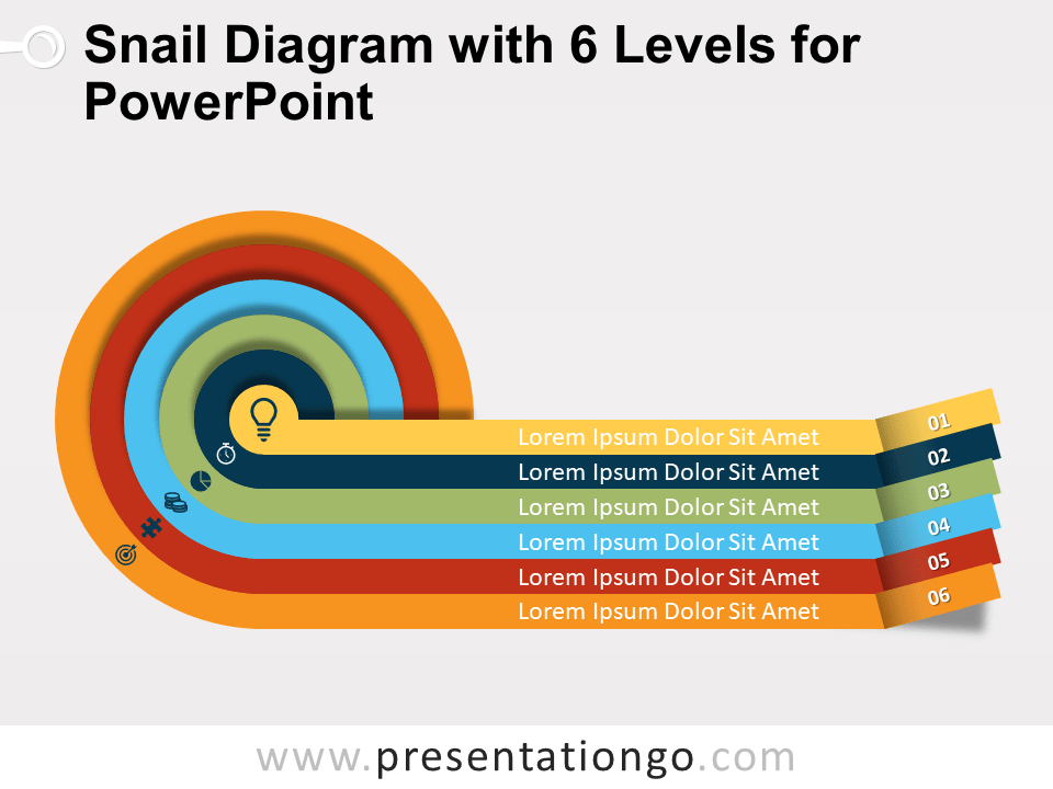 蜗牛图6水平PowerPoint