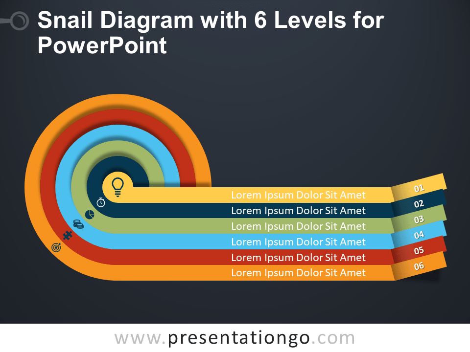 蜗牛图6水平PowerPoint