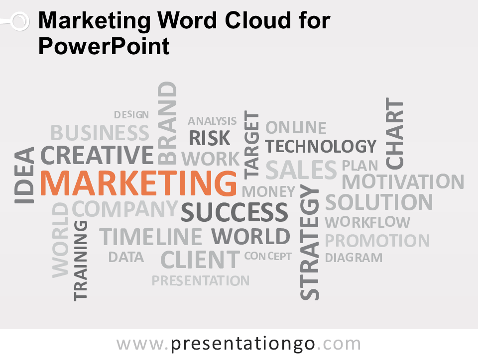 营销Word Cloud for PowerPoint