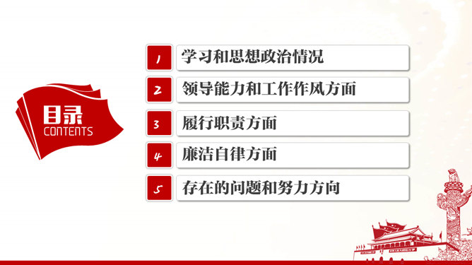 党支部述职述廉述责报告PPT模板