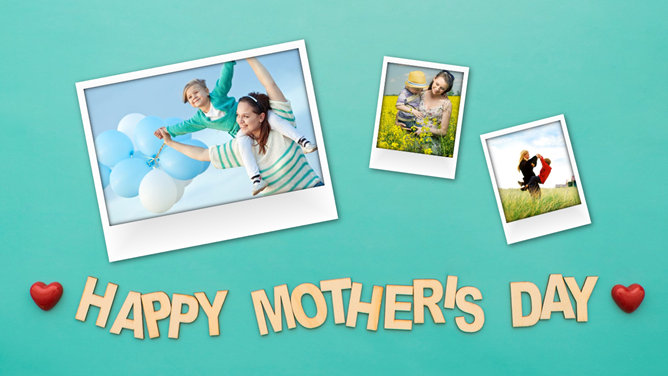 母亲节电子相册PPT模板