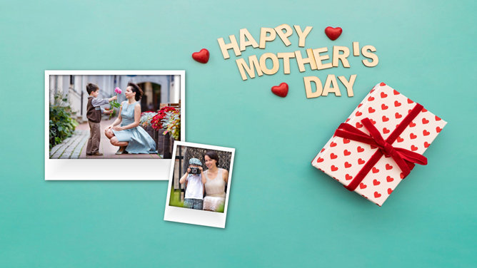 母亲节电子相册PPT模板