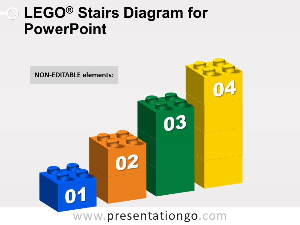 乐高PowerPoint的楼梯图