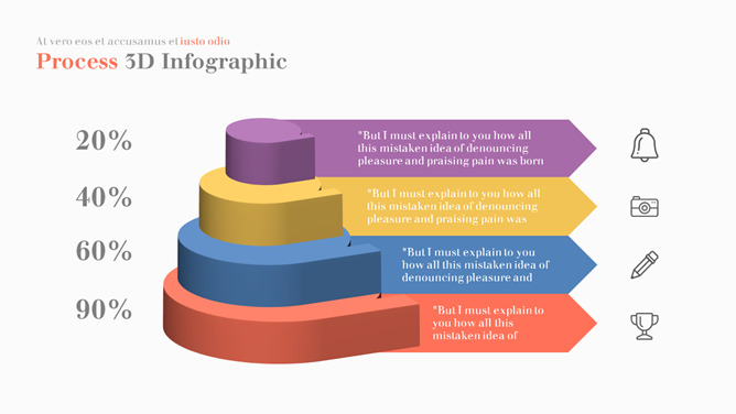 三维立体层次结构PPT图形