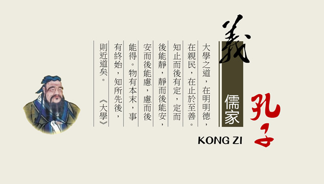 �T子百家人物介绍PPT模板