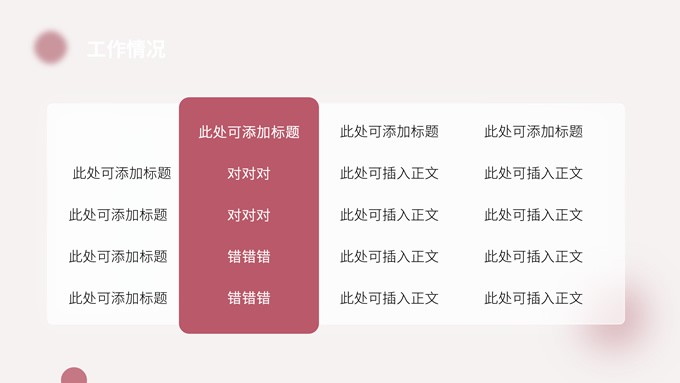 粉色简约个人年终汇报PPT模板