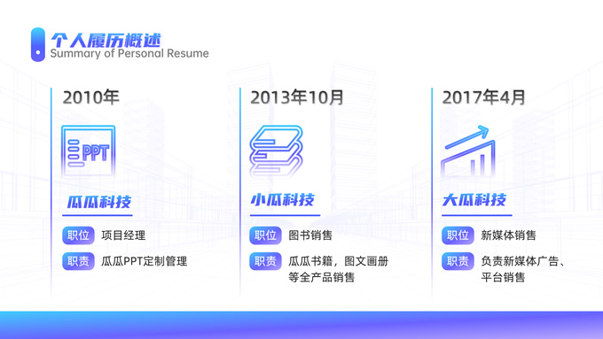 科技公司商务面试陈述PPT模板