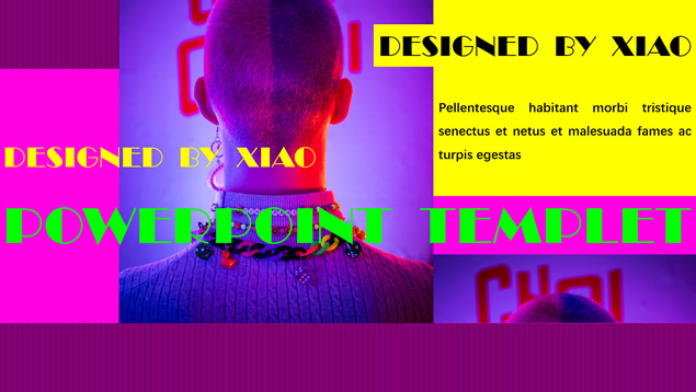 撞色简报主题PPT模板