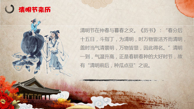 清明思故人——清明节PPT模板